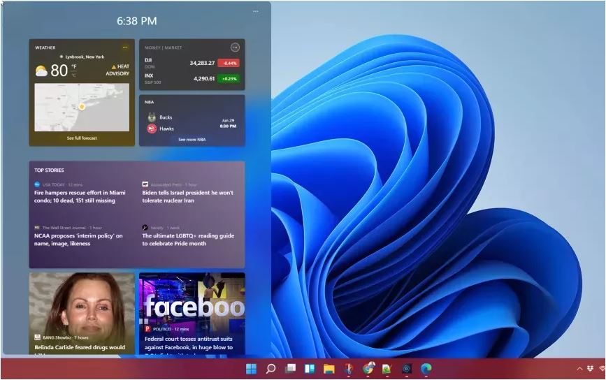 ویجت ویندوز 11